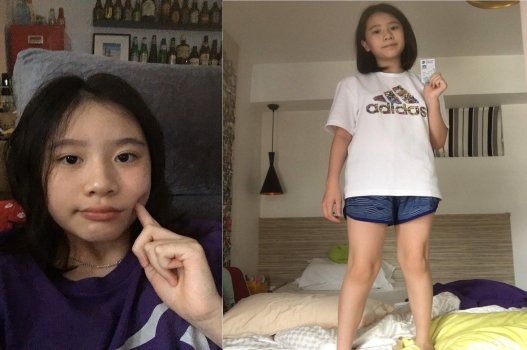 Em út chống sóc con cu to khó nhọc